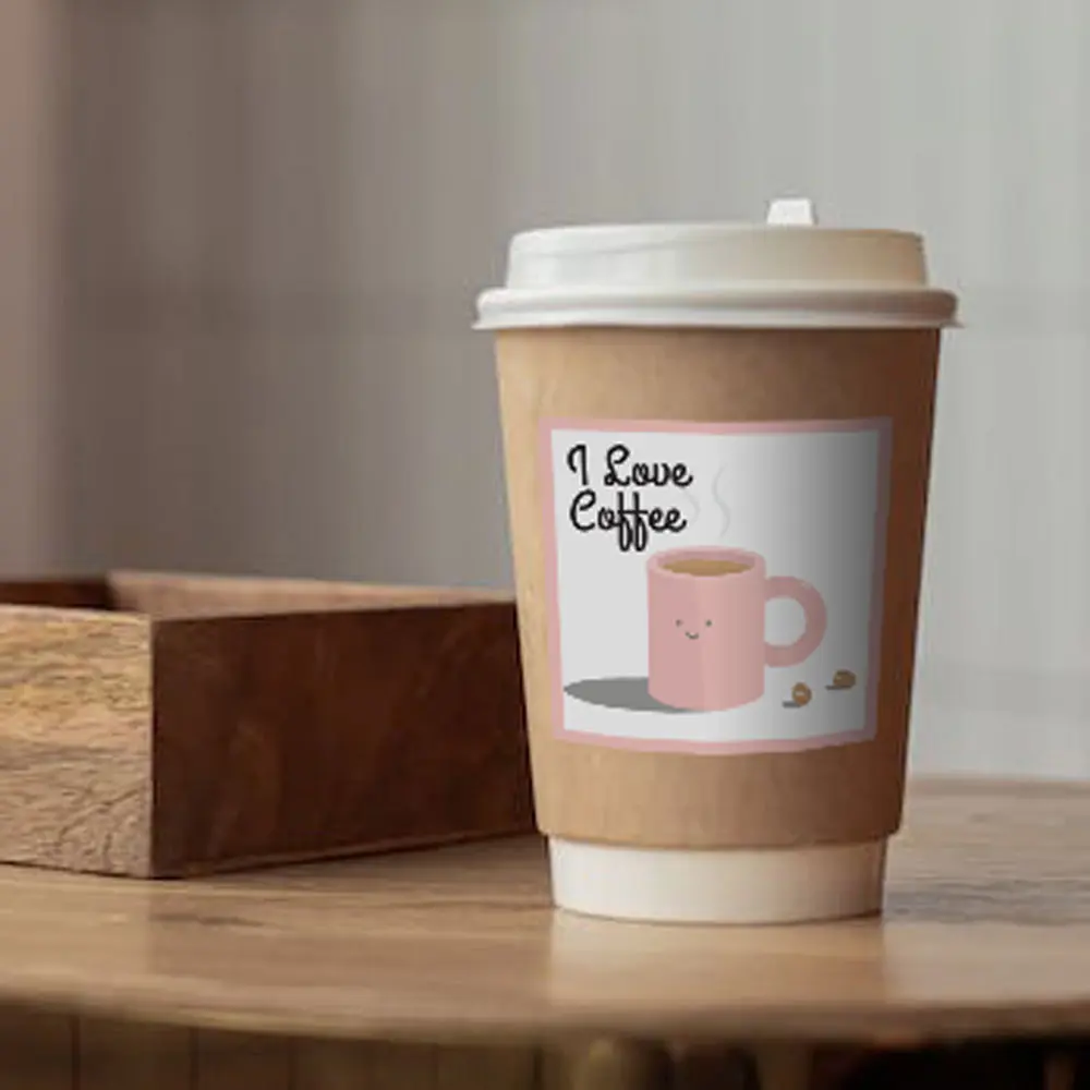 Paper Coffee Cup Labels
